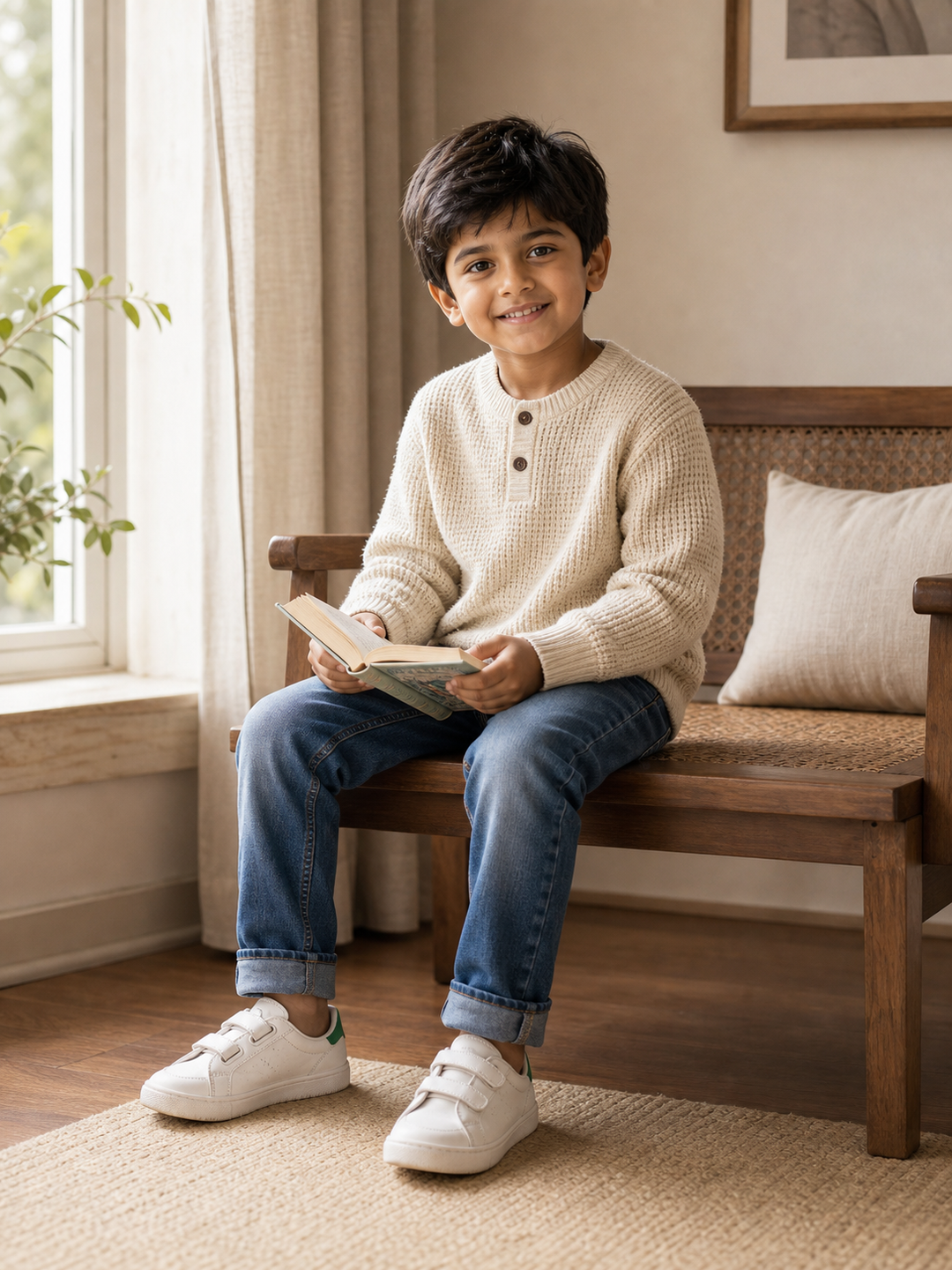 Kid Poses for Photography seated story pose pose reference