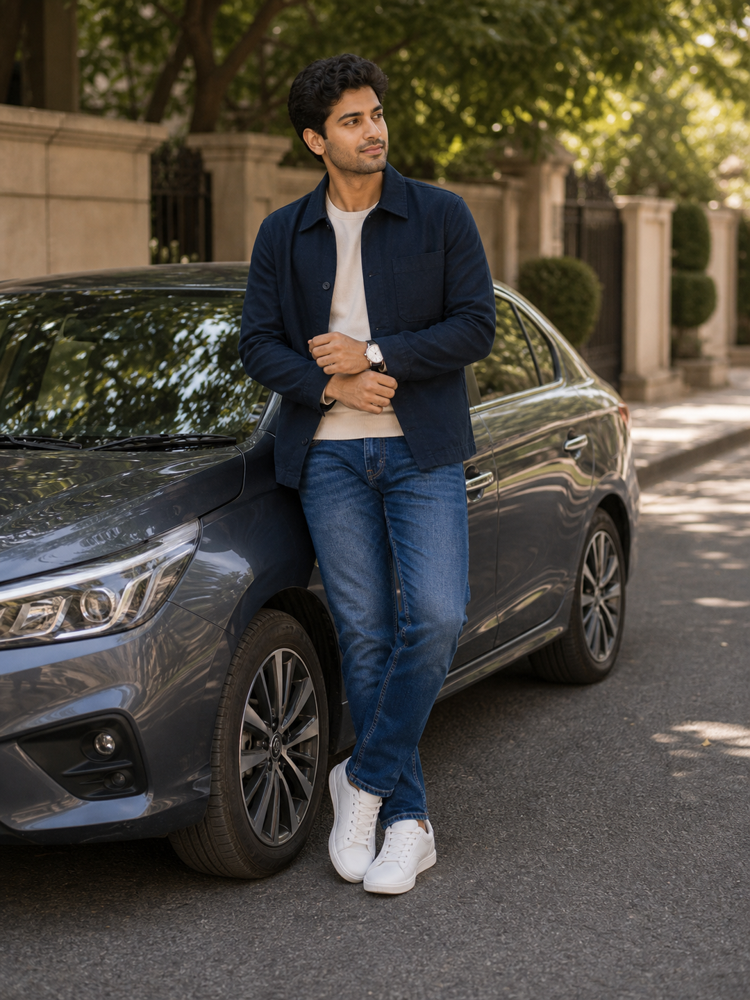 Photo Pose for Car lean beside parked car pose reference