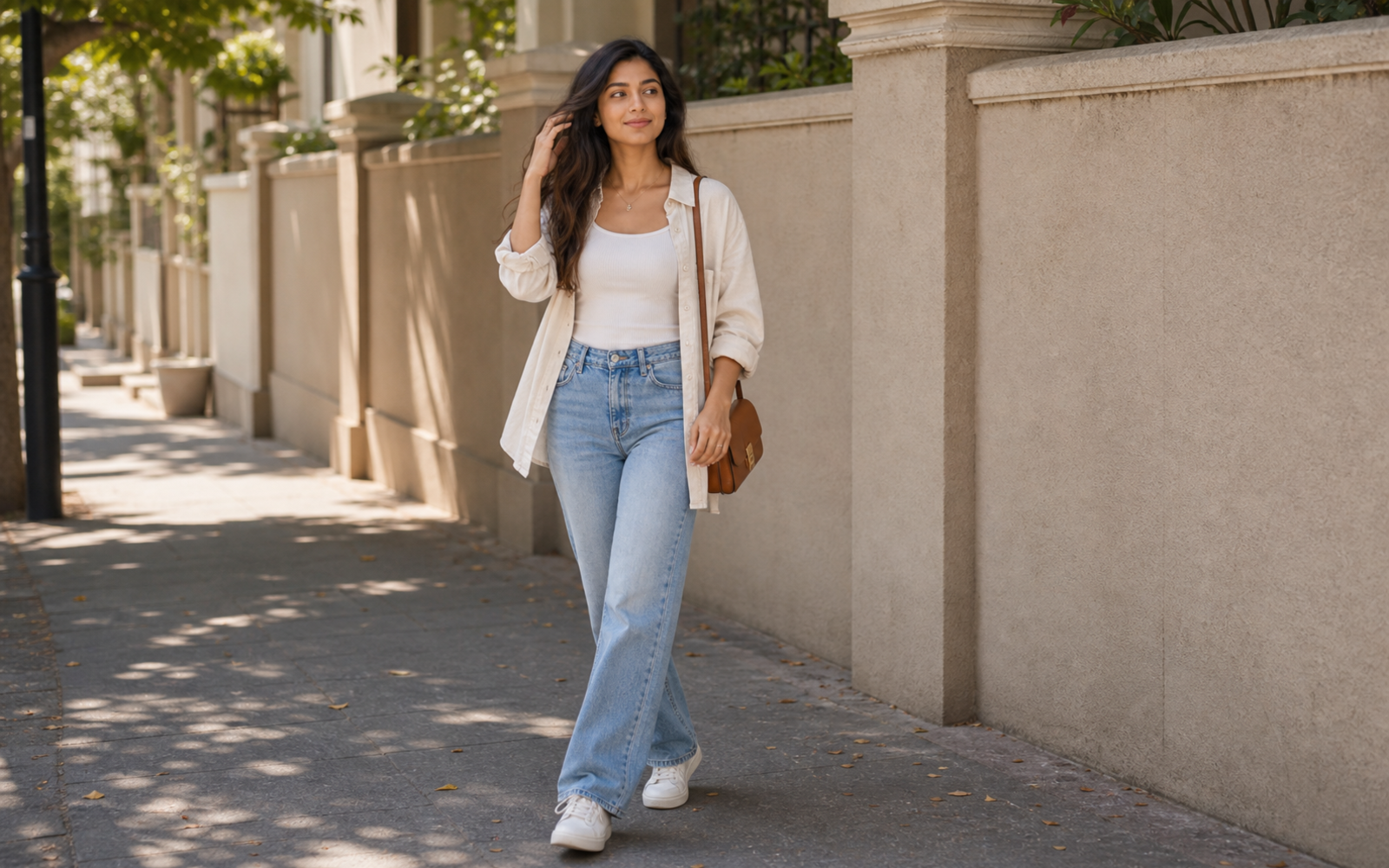 Poses for Girls in Instagram wide candid walk pose reference