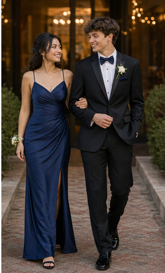 Walking prom date frame reference for prom date poses