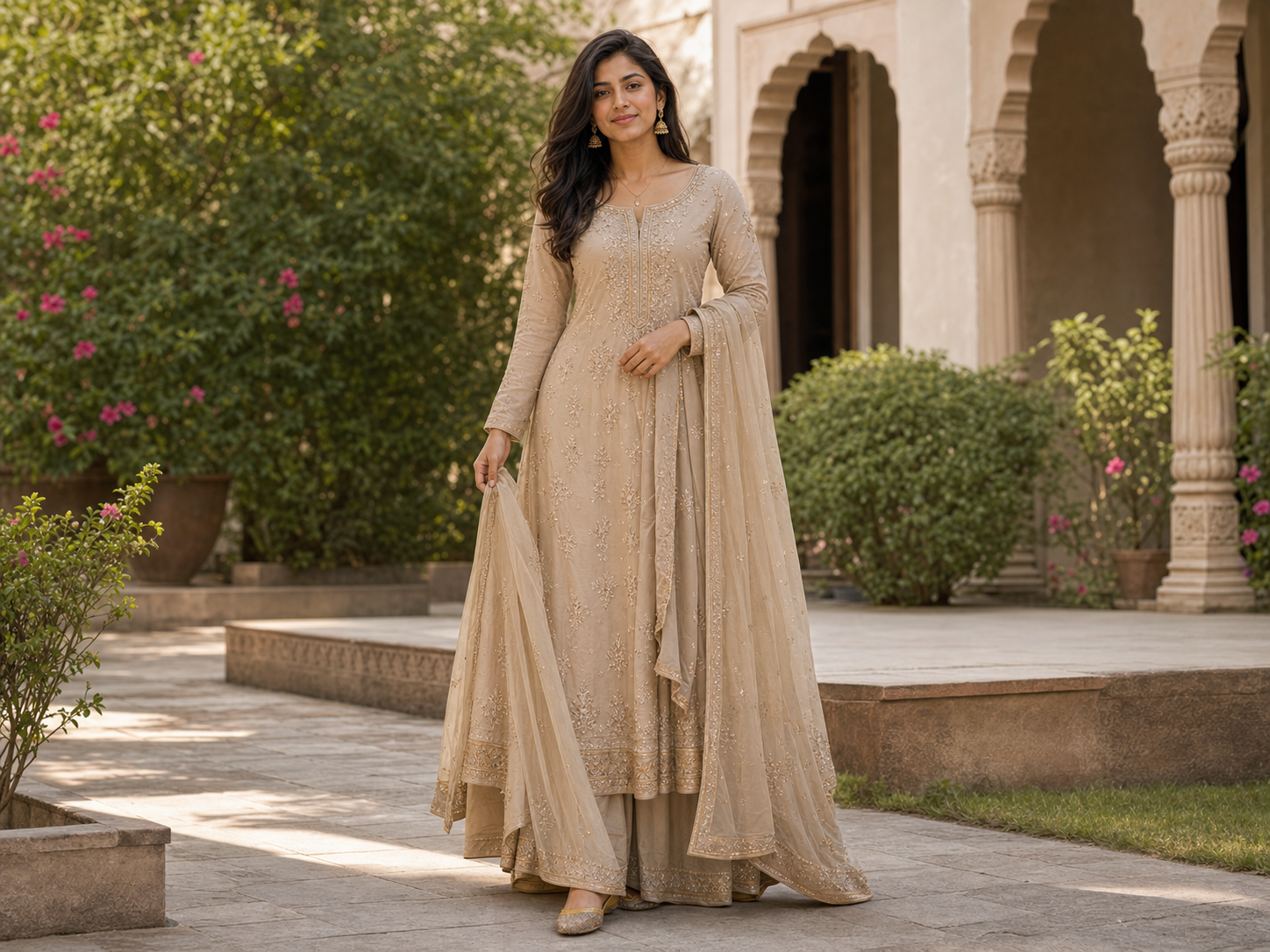 Lehenga or kurti pose reference for photo pose for couples in saree